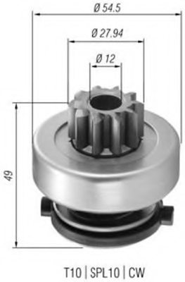 MAGNETI MARELLI 940113020365 Pinion, starter